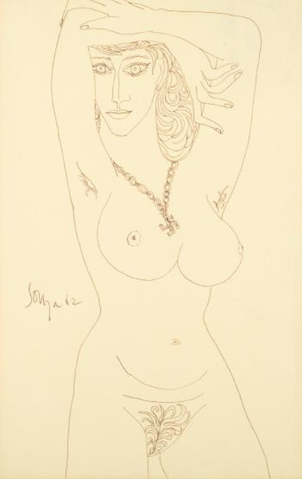 Untitled (Standing Female Nude) by Francis Newton Souza