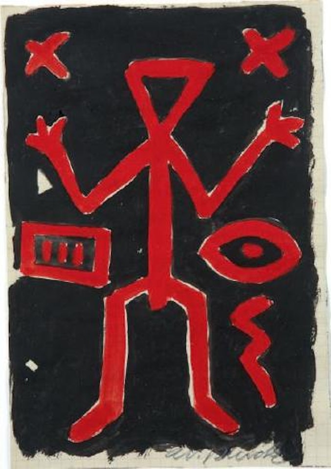 Homme en rouge by A.R. Penck