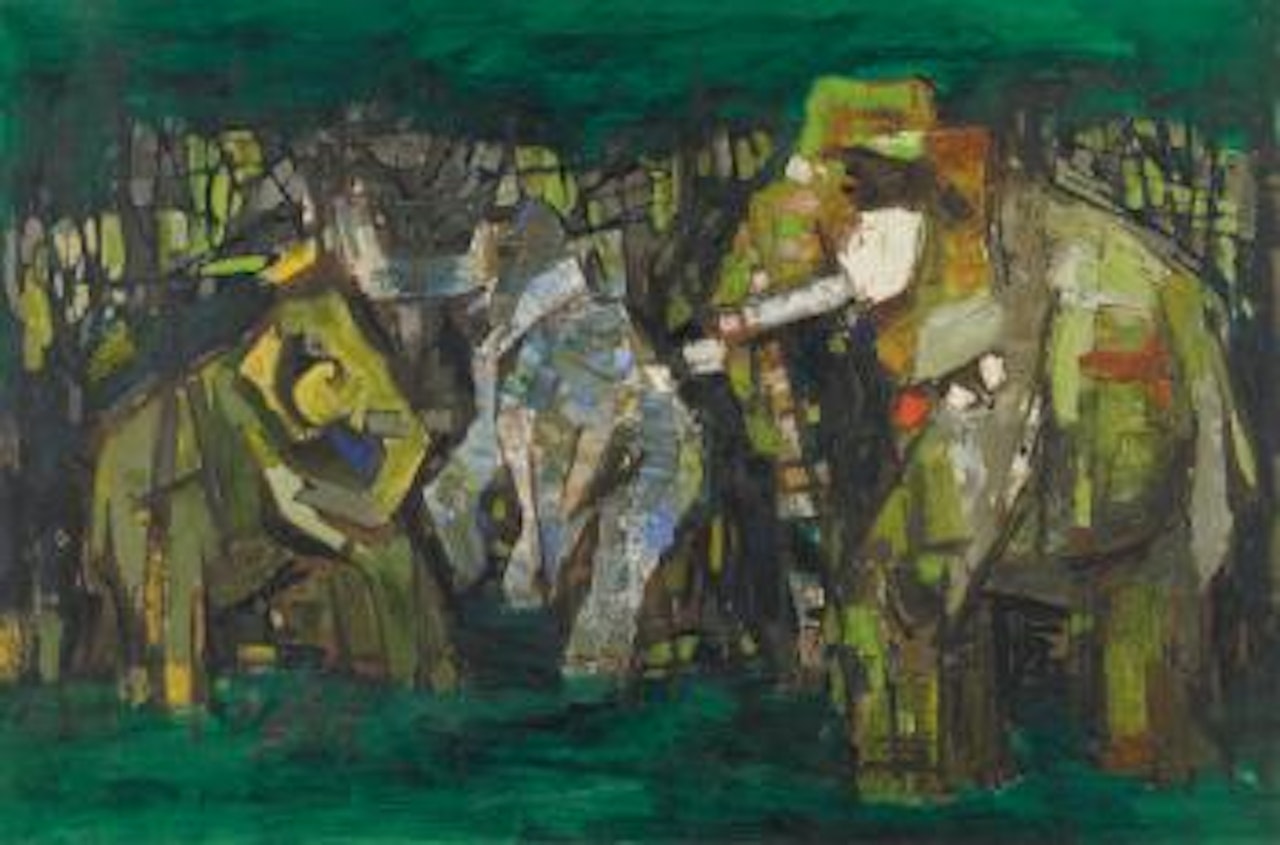 Elephants One by M.F. Husain