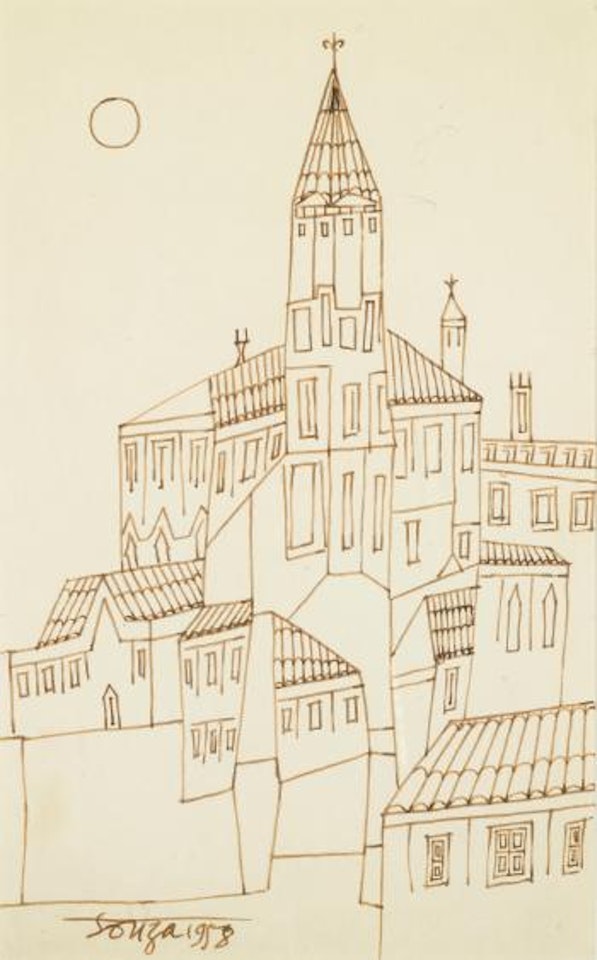Untitled (Church Landscape) by Francis Newton Souza