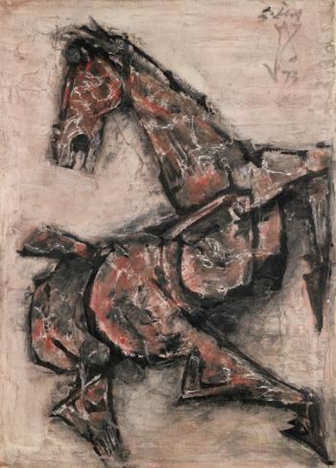 Untitled (Galloping Horse) by M.F. Husain