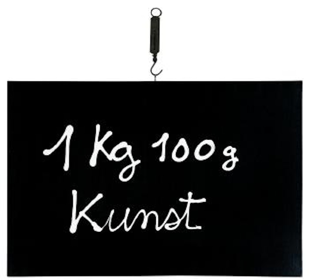 1 Kg 100 g Kunst by Ben Vautier
