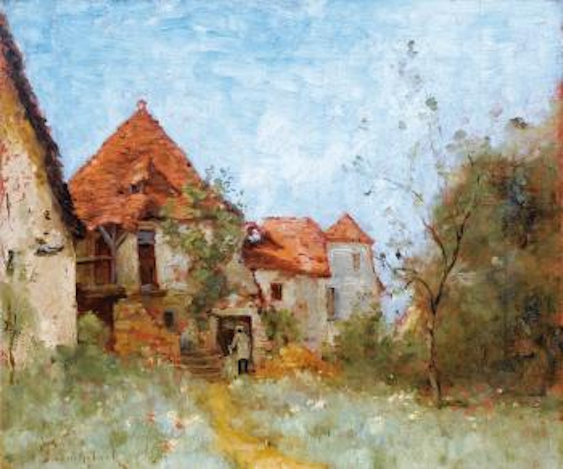 Personnage Entrant Dans Une Maison by Paul Désiré Trouillebert