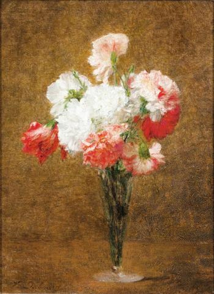 Vase d'oeillets by Victoria Fantin-Latour