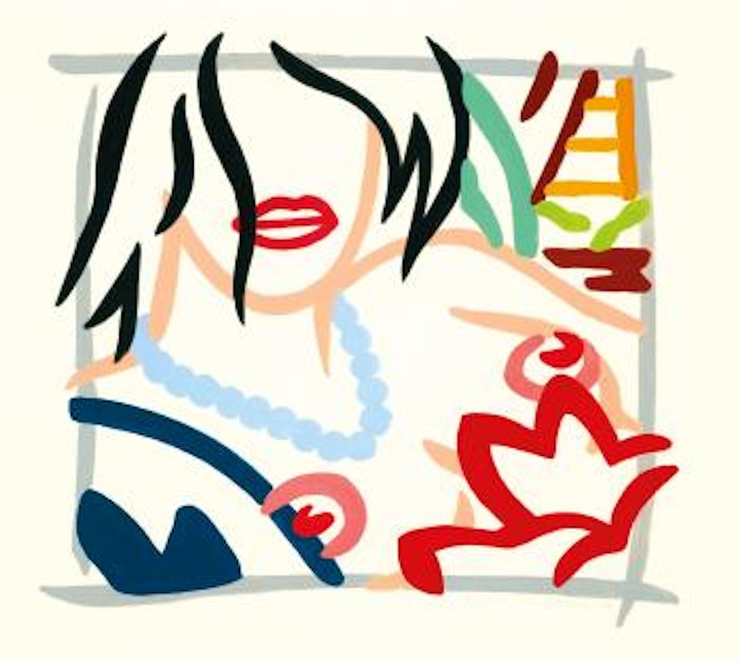 Study For Bedroom Blonde With Necklace (Brunette) by Tom Wesselmann