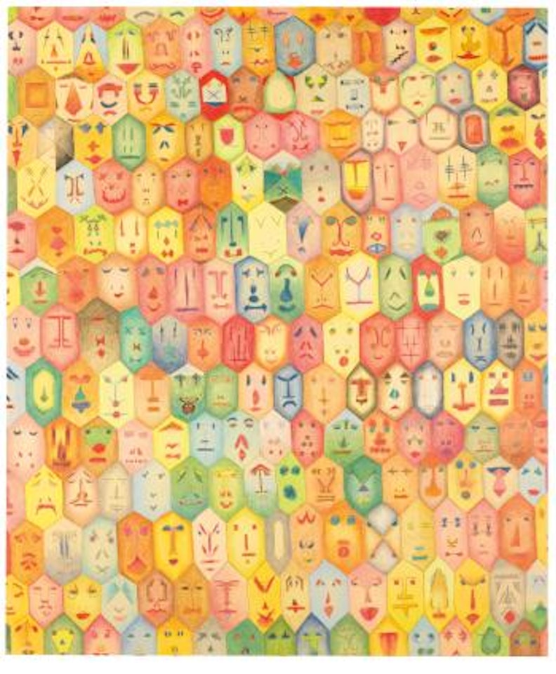 Faccine Colorate by Alighiero Boetti