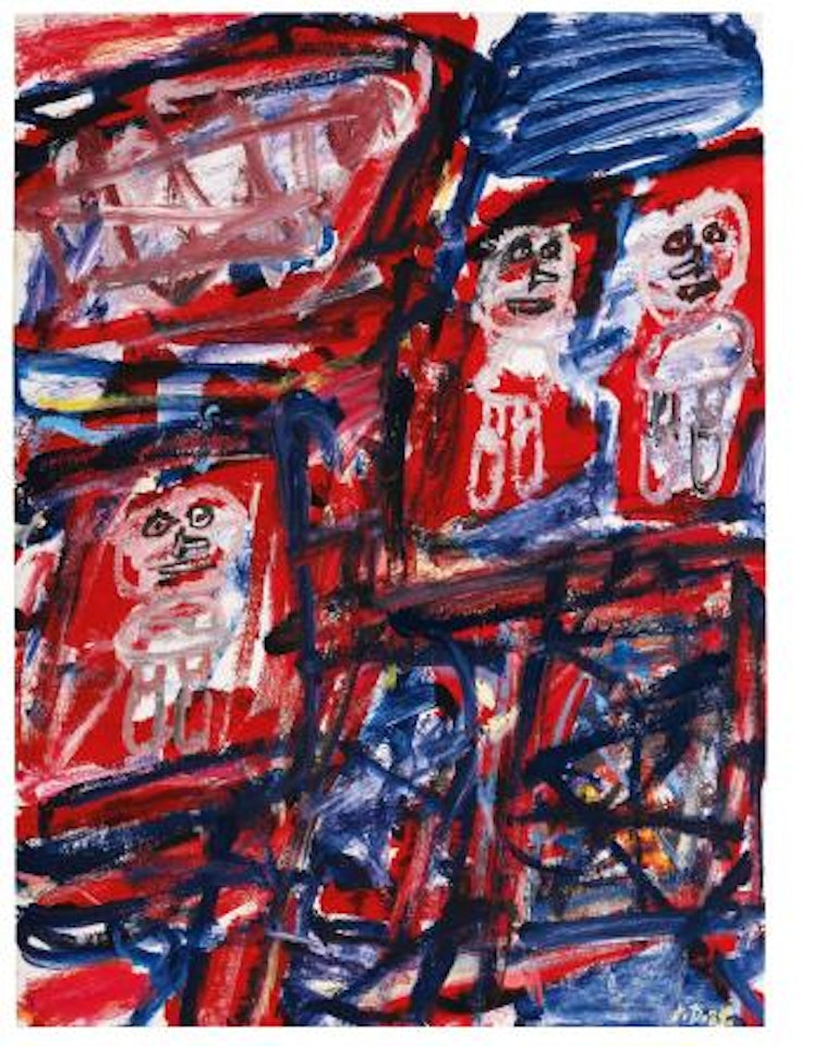 Site Avec 3 Personnages by Jean Dubuffet