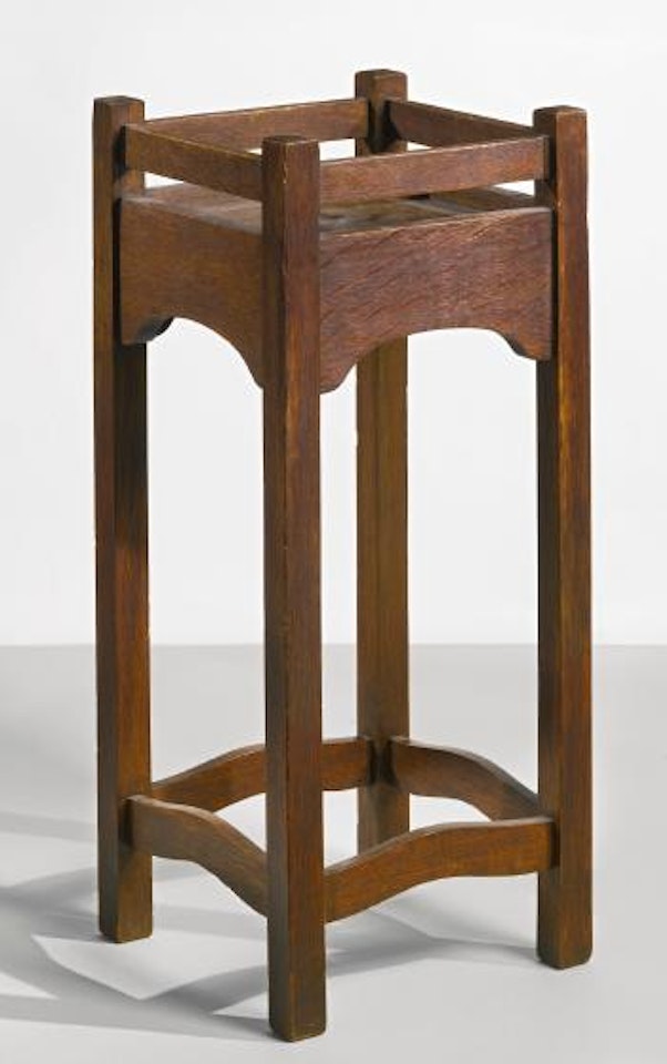 An Early And Rare Plant Stand, Model No. 44 by Gustav Stickley