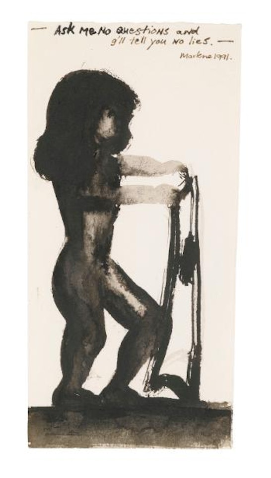 Ask Me No Questions And I'll Tell You No Lies by Marlene Dumas