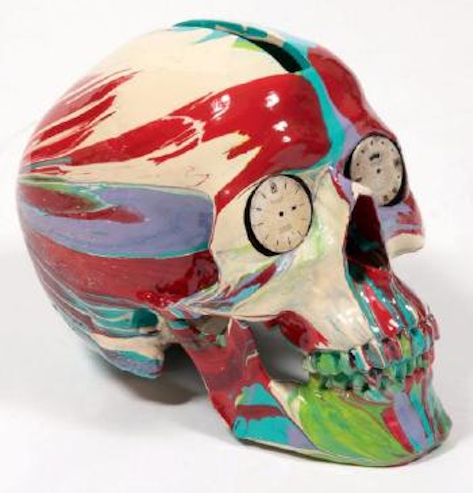 The hours spin skull by Damien Hirst