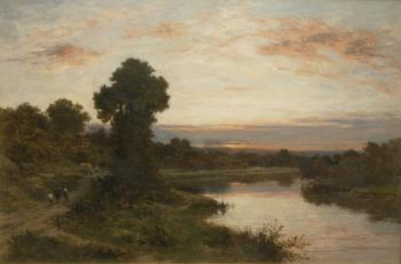 Evening on the Thames at Shillingford by Benjamin Williams Leader