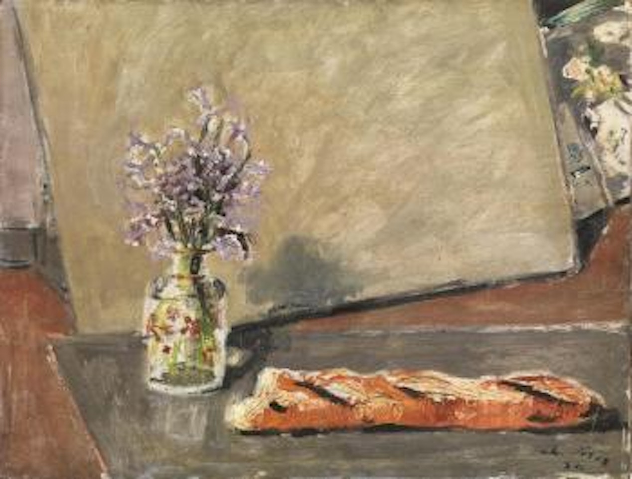 Natura morta con pane by Filippo de Pisis