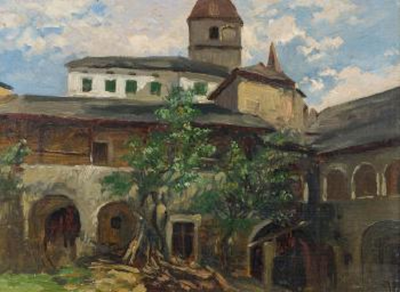 Teisenhoferhof in Weißenkirchen by Theodor von Hörmann