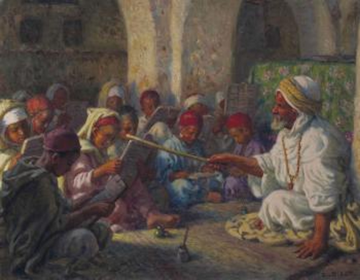 L'école coranique by Etienne Alphonse Dinet