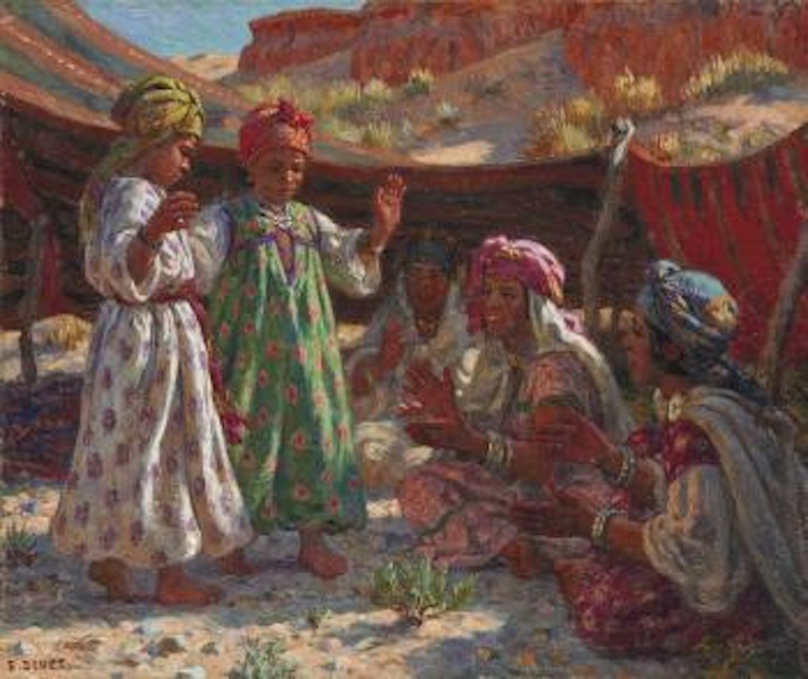 Fillettes dansant by Etienne Alphonse Dinet