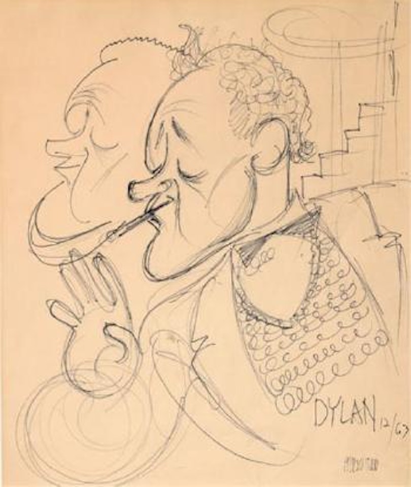 Alec Guinness as Dylan Thomas by Al Hirschfeld