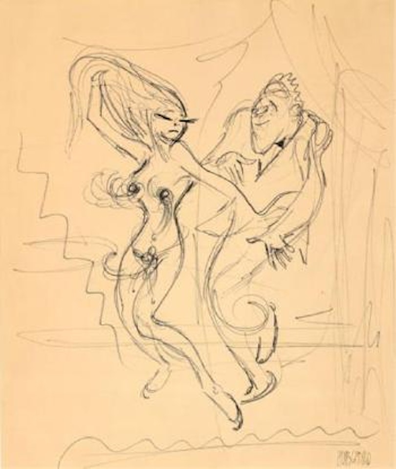 Exotic dancer from the Broadway production Dylan by Al Hirschfeld