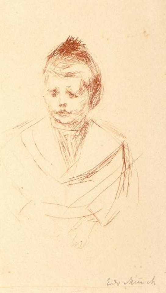Portrett av Lothar Linde (Del av Lindes fire sønner, Woll 212) by Edvard Munch