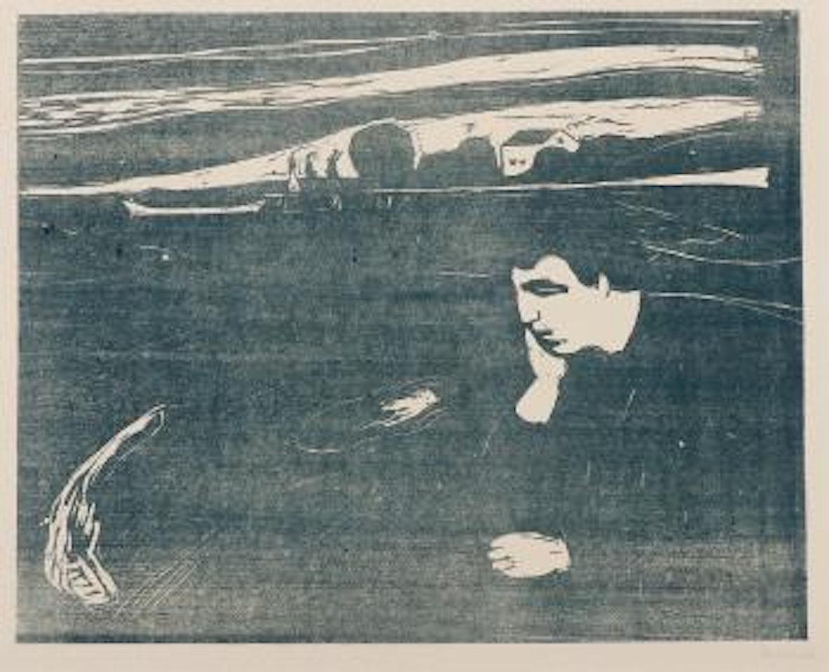 Ung kvinne på stranden by Edvard Munch