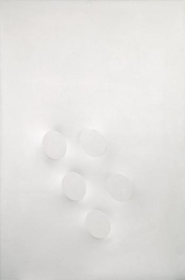 Cinque ovali bianchi by Turi Simeti