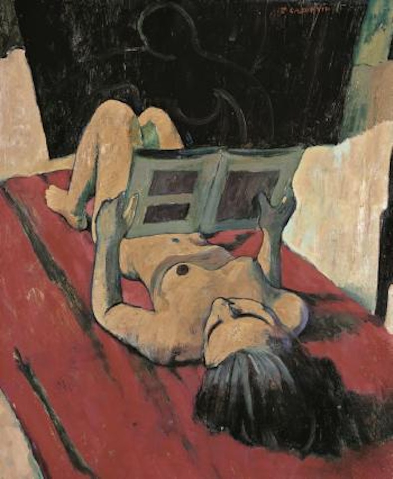 Nudo o Nudo disteso che legge. Natura morta by Daphne Maugham Casorati by Felice Casorati
