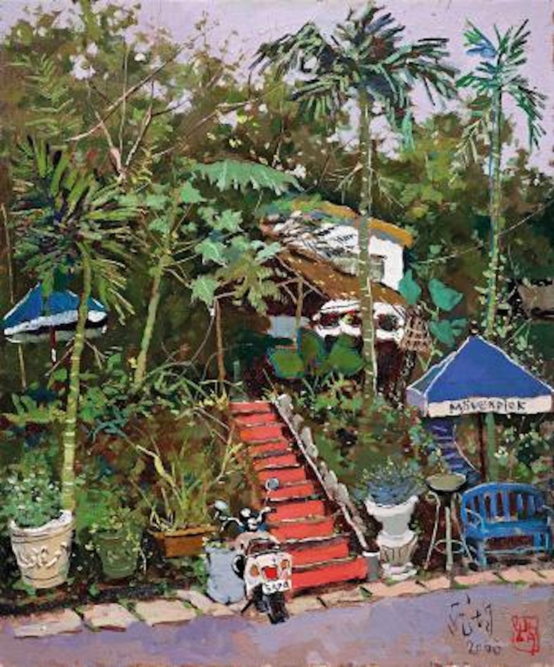 Corner of restaurant by Pang Jiun