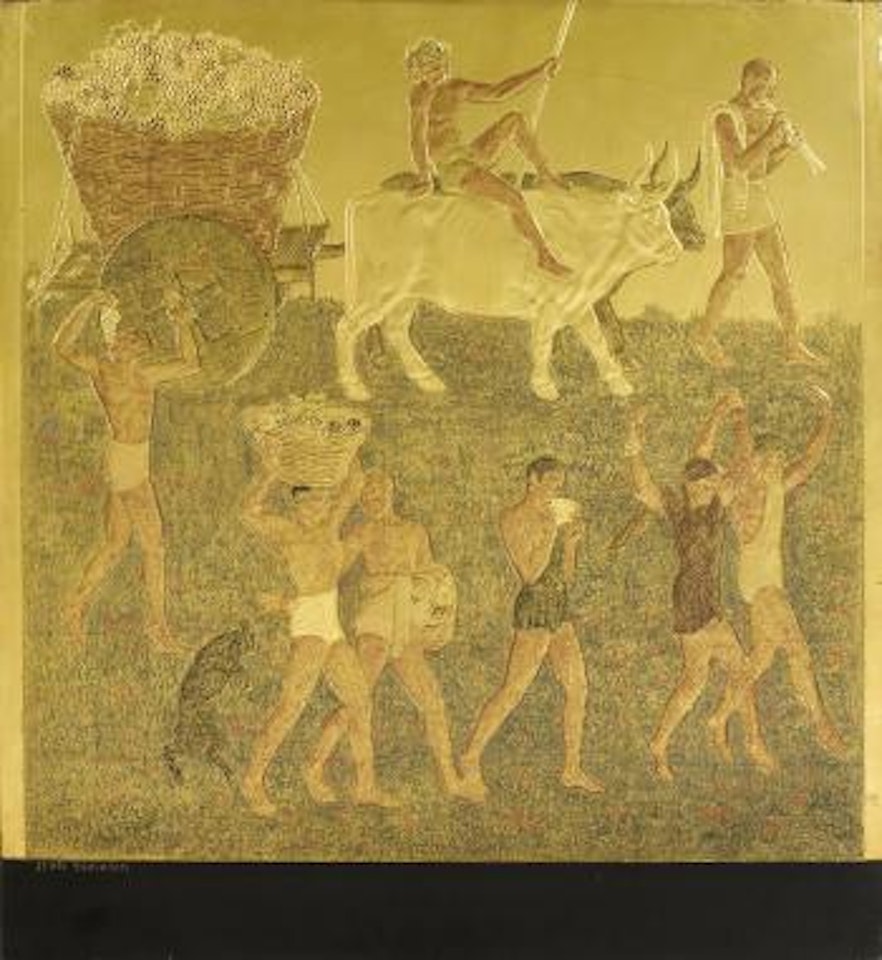 Grape Harvesting by Jean Dunand