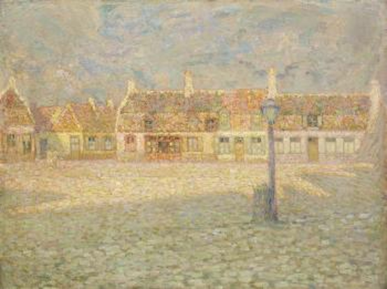 Petite place. Soleil couchant by Henri Le Sidaner