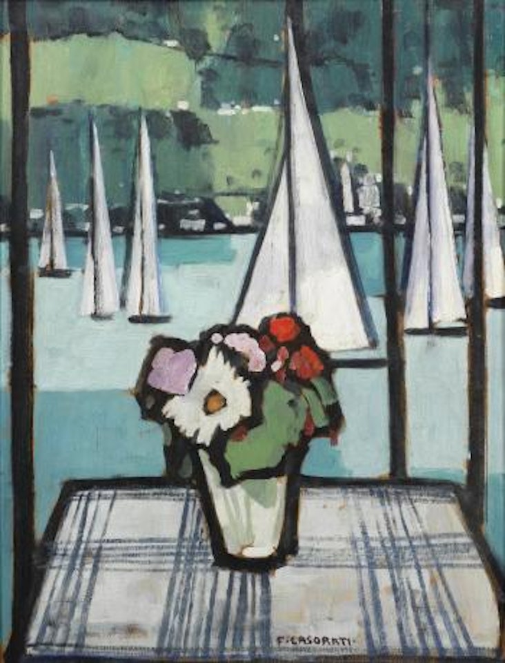 Finestra sul lago by Felice Casorati