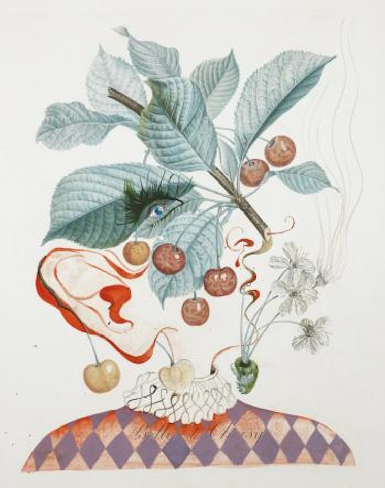 Cerises Pierrot (Pierrot Cherries) by Salvador Dali