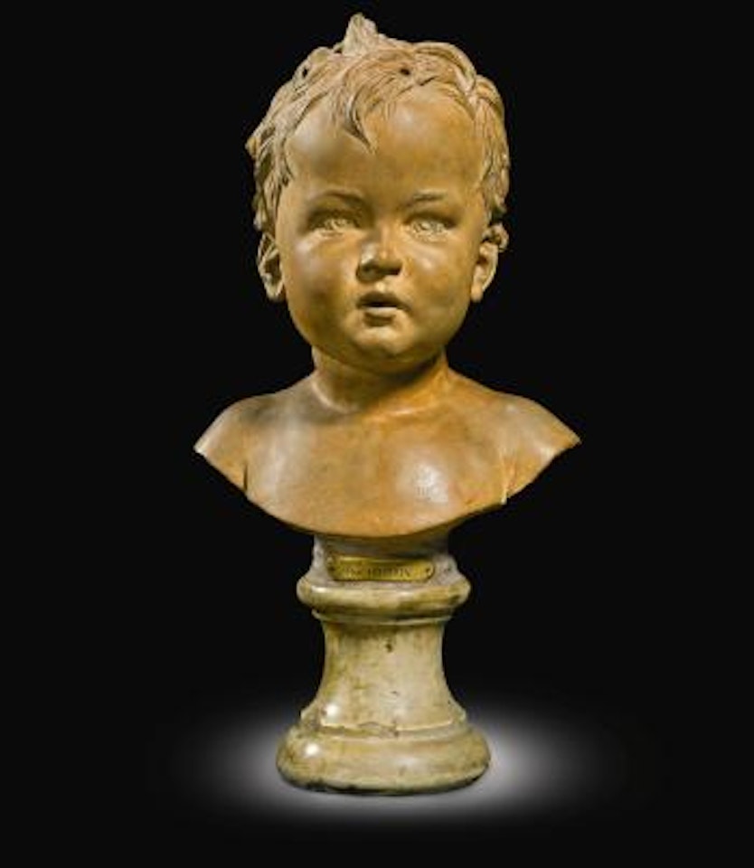 Bust Of a Child, Possibly Antoinette-claude, Called Claudine Houdon by Jean-Antoine Houdon