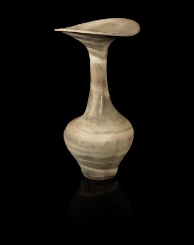 A Large Vase with Flaring Lip by Lucie Rie