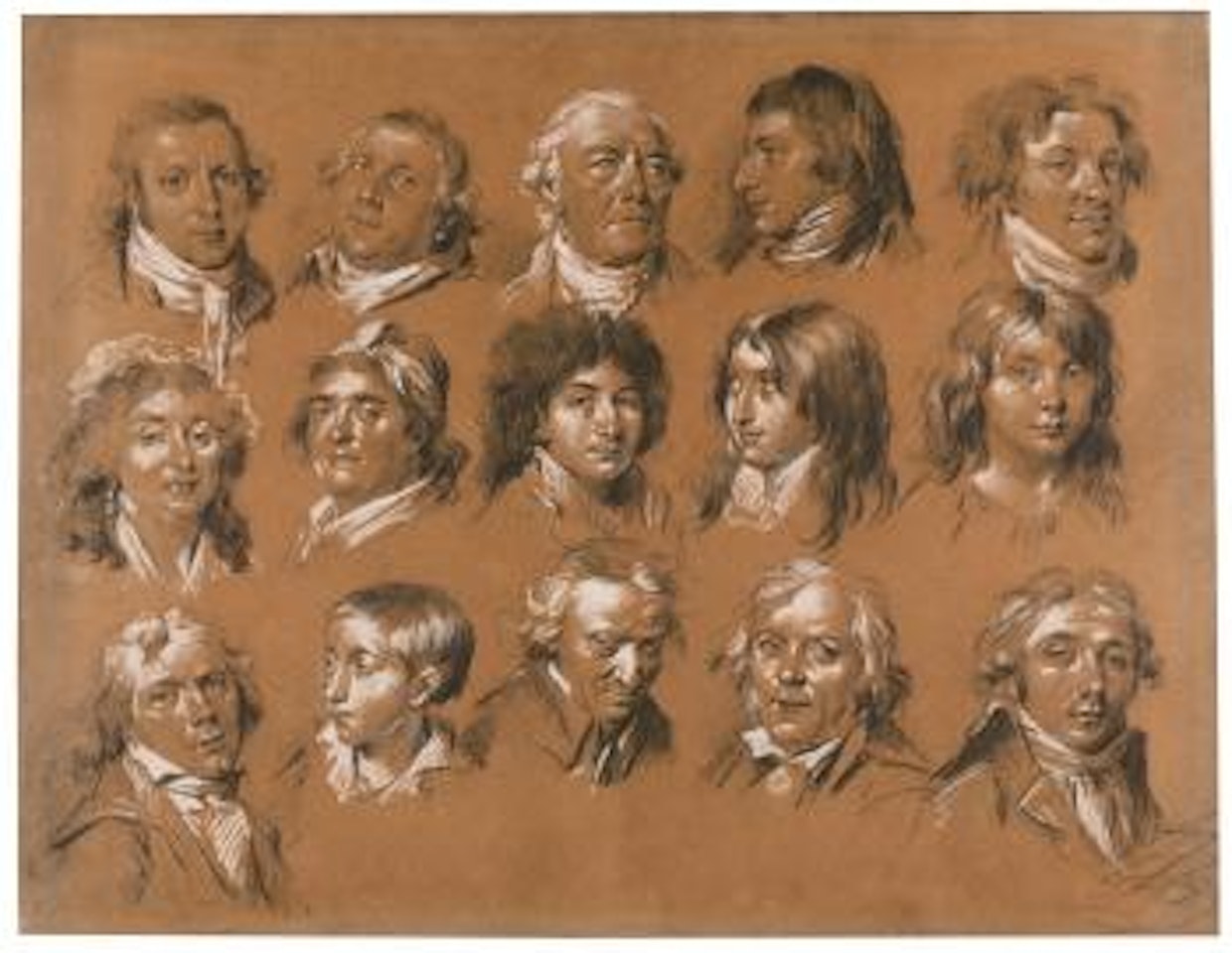 Portraits Of The Marquis De Rozay And His Family And Entourage, Including a Self-portait Of The Artist by Louis-Leopold Boilly