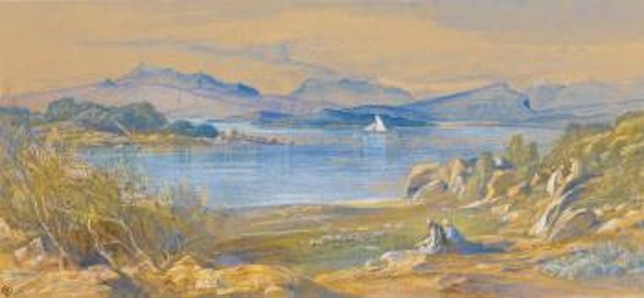 Porto Tre Scoglie, Albania by Edward Lear
