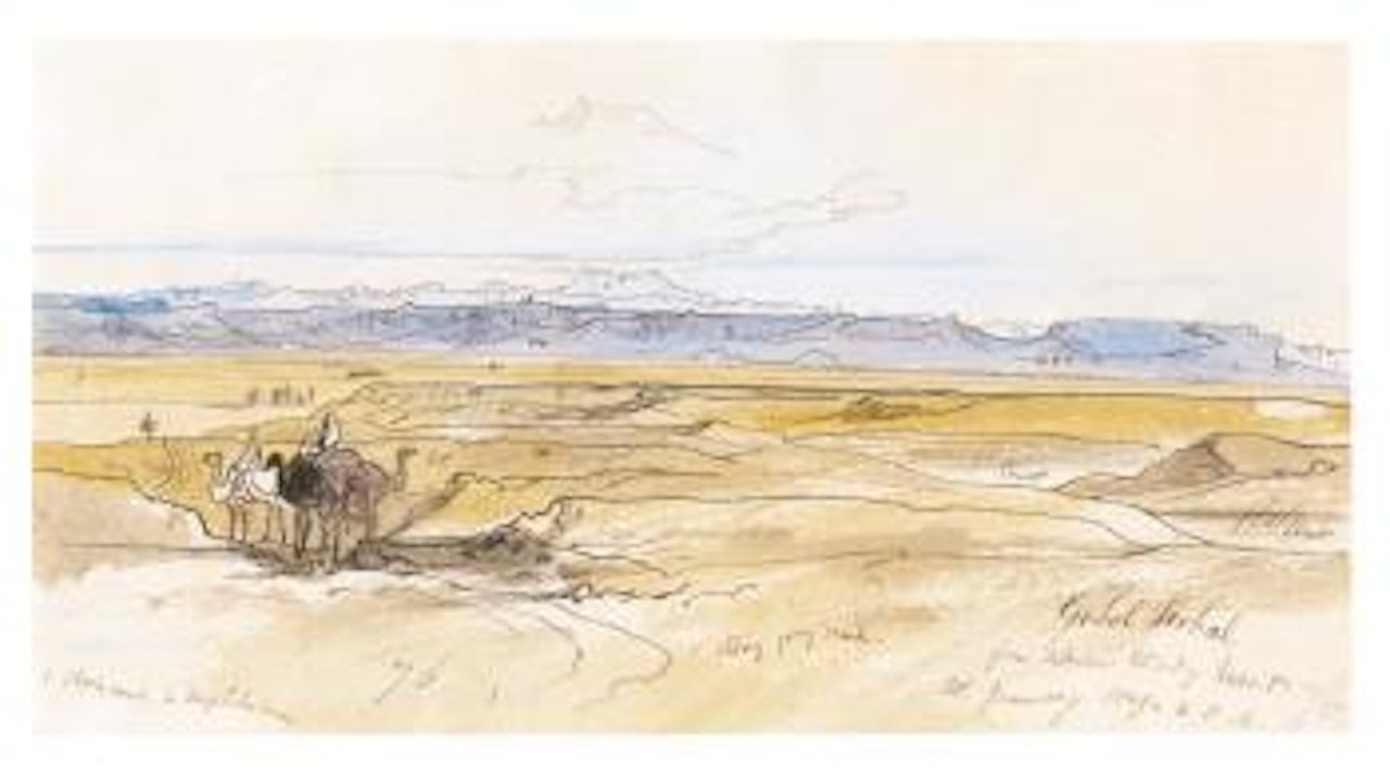 Gebel Serbal From Above Wadi Useit, Eygpt by Edward Lear