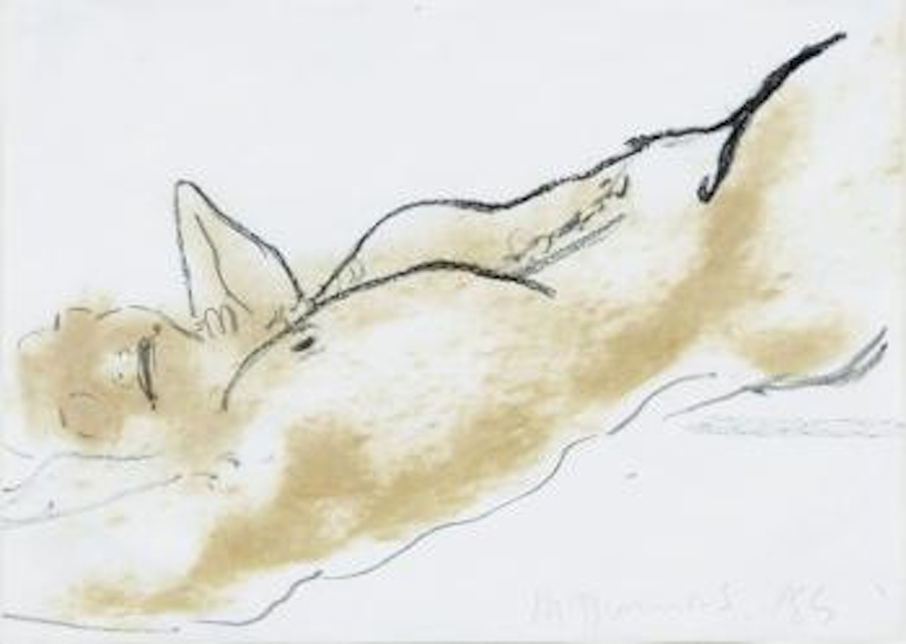 Lying Nude by Marlene Dumas