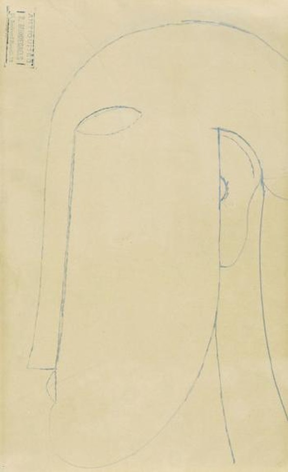 Tête de profil by Amedeo Modigliani