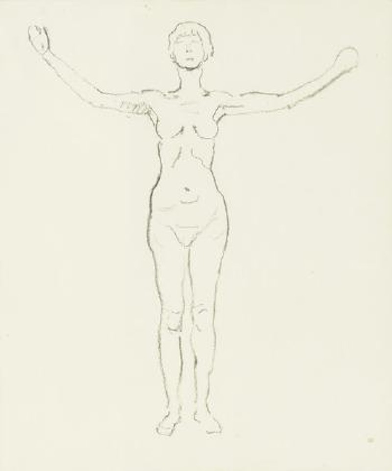 Stehender weiblicher Akt by Ferdinand Hodler