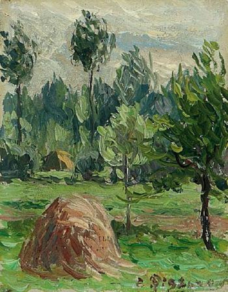 Le pré à Éragny avec meule by Camille Pissarro