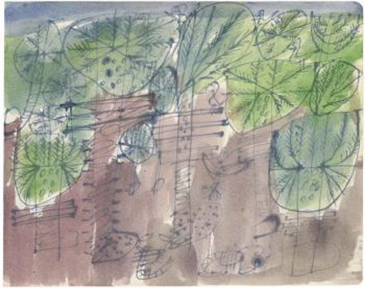 Palmeraie aux oiseaux et scorpions (Palm Grove with Birds and Scorpios) by Jean Dubuffet