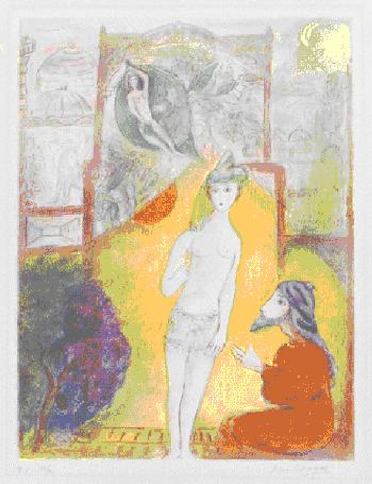 Arabian Nights: Then the boy displayed to the Dervish … by Marc Chagall