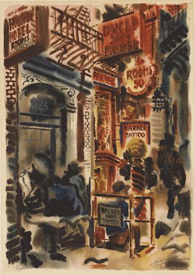 Bowery by George Grosz