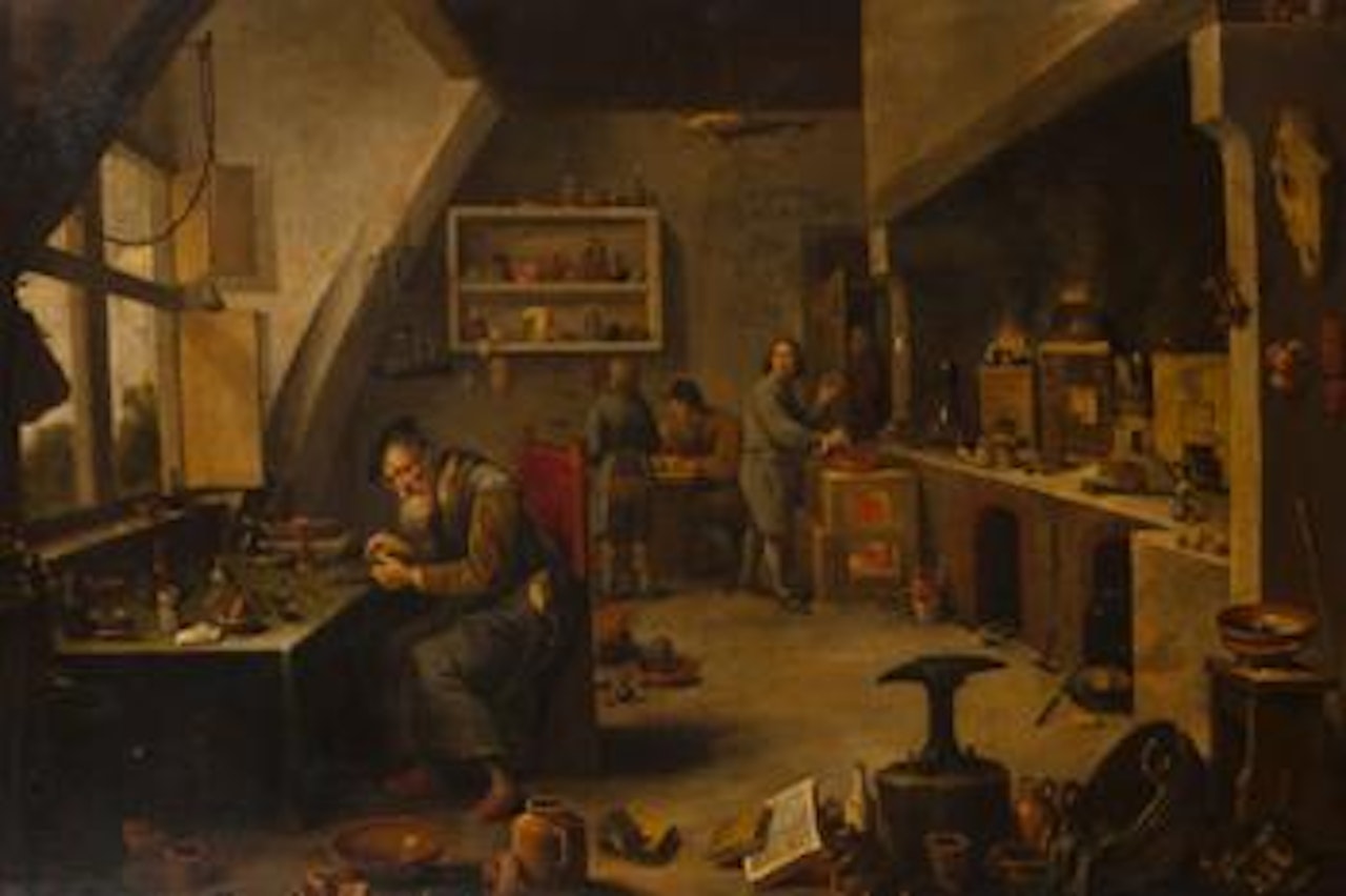 L'alchimiste dans son laboratoire by David Teniers II