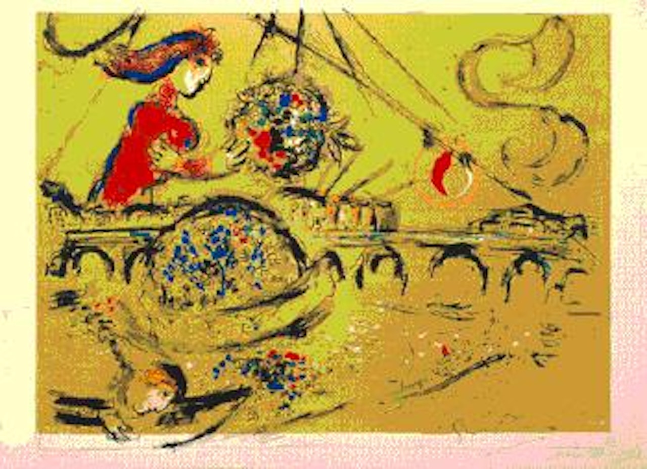 Île Saint- Louis by Marc Chagall