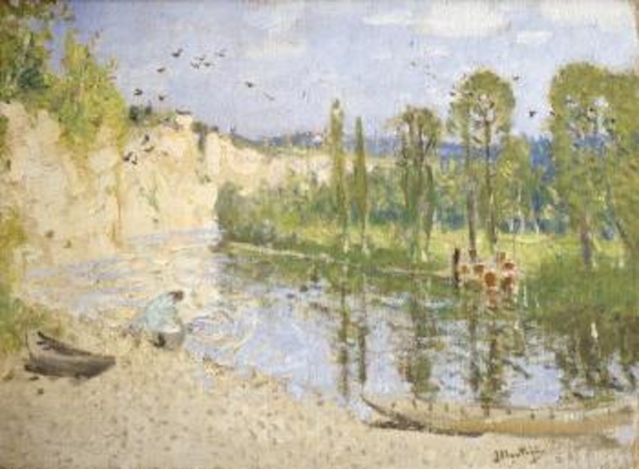 Les falaises de la Dordogne by Pierre Eugène Montezin