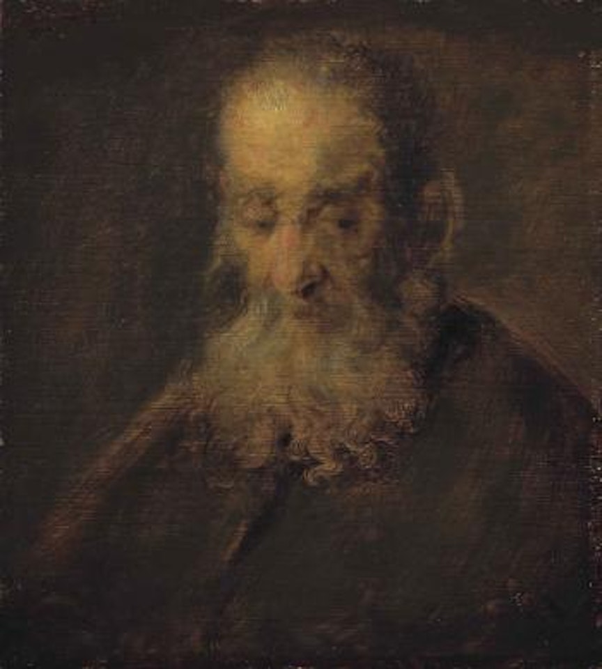 Head of a bearded man by Attributed to Rembrandt Harmensz van Rijn