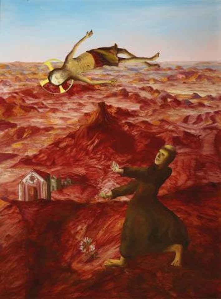 St Francis receiving the stigmata (also known as 'Stigmata') by Sidney Nolan