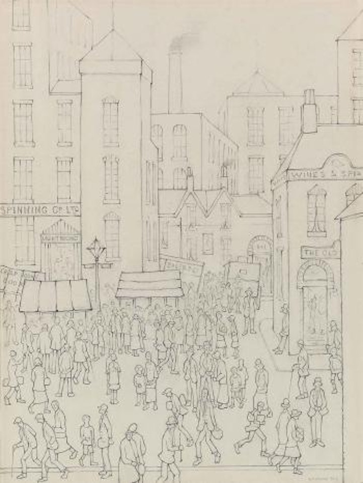Street Stalls by Laurence Stephen Lowry