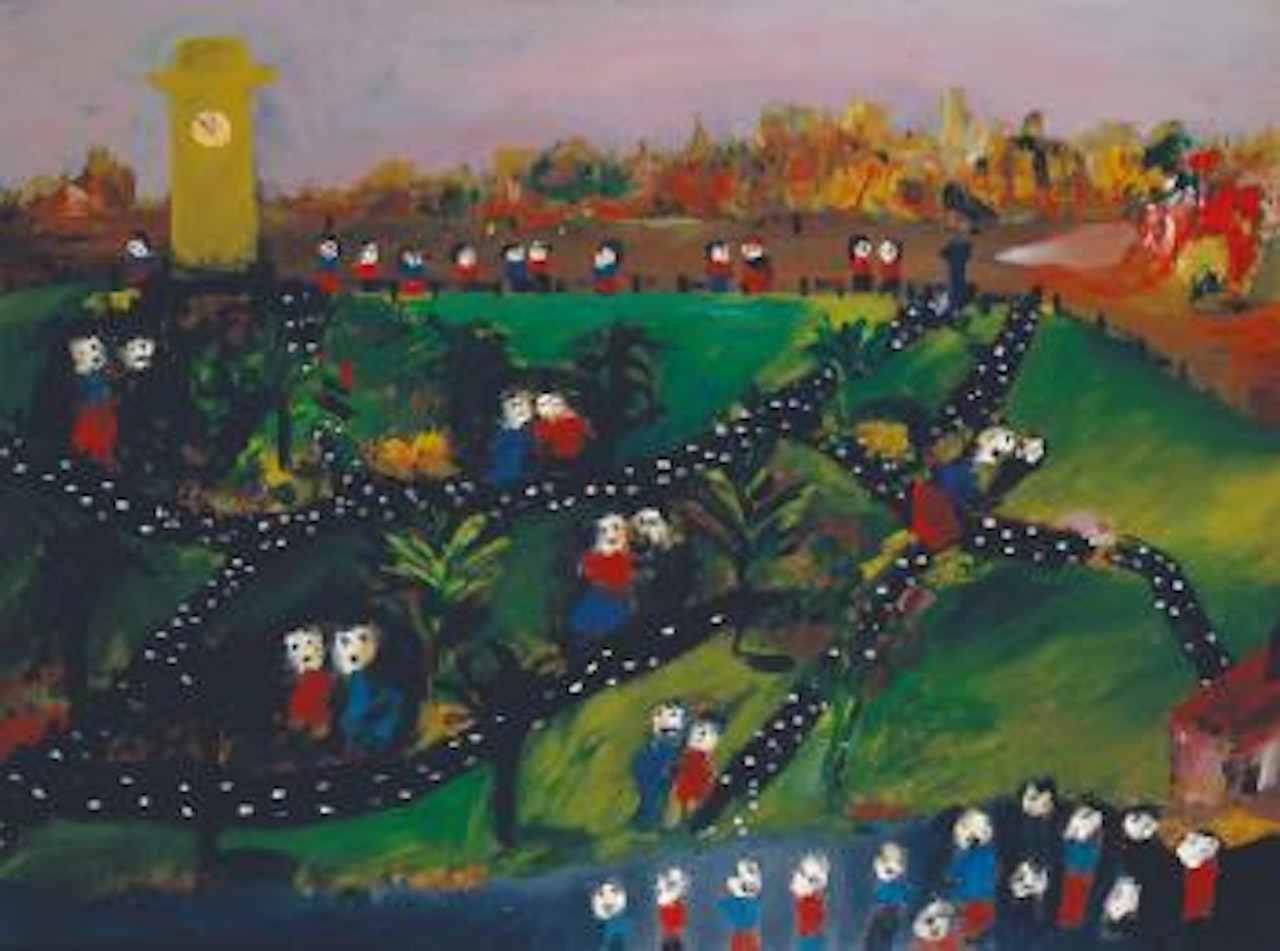 Esplanade, St Kilda (also known as 'The Clock Tower, St Kilda') by Sidney Nolan