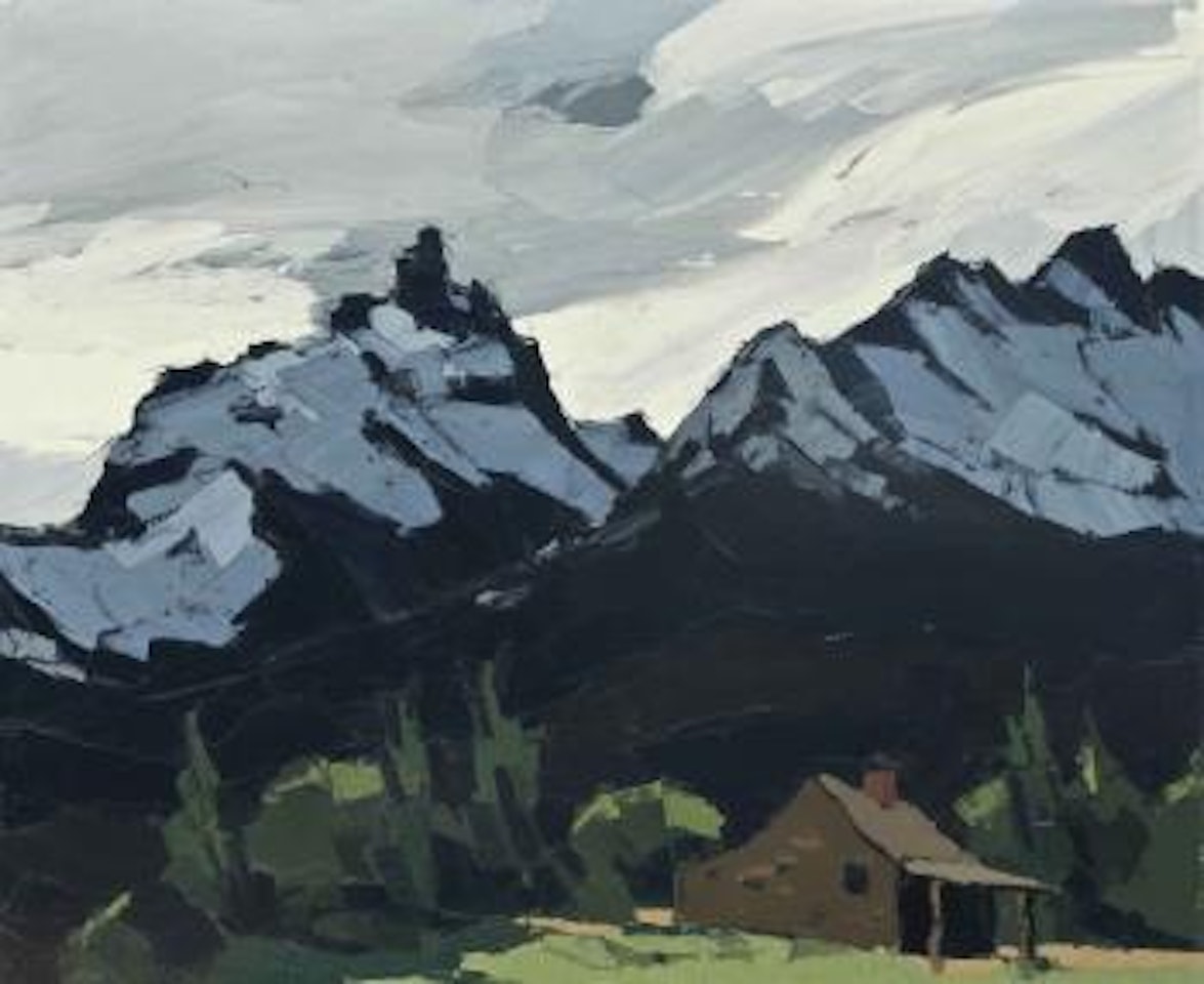 Gorsedd y Cwml from Trevelin by Kyffin Williams